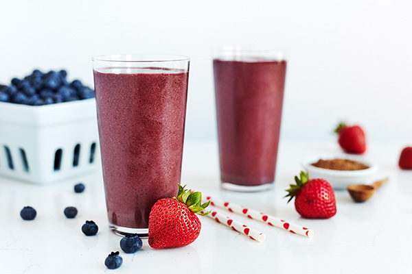 Strawberry Thunder Shakeology in a glass