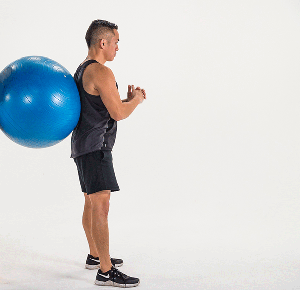 Stability Ball Exercises -- Wall Squat