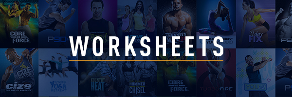 P90x best sale workout sheets