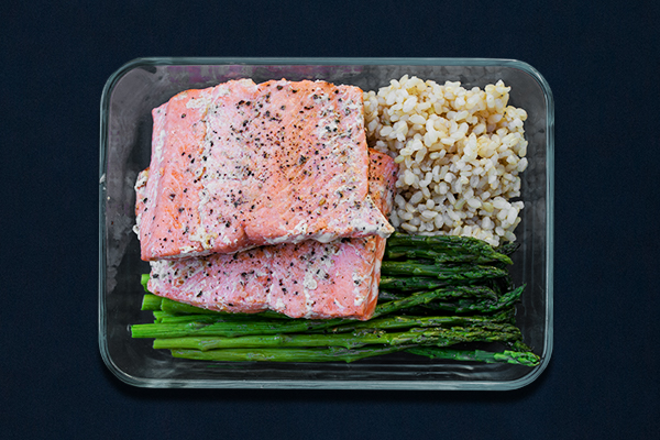 Post-Workout Meals for 80 Day Obsession, Salmon, Asparagus, and Brown Rice