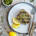 For a restaurant-quality meal in less time than it takes to order takeout try our Herb Spiced Tuna Steaks featuring tarragon, garlic, and tangy lemon zest.