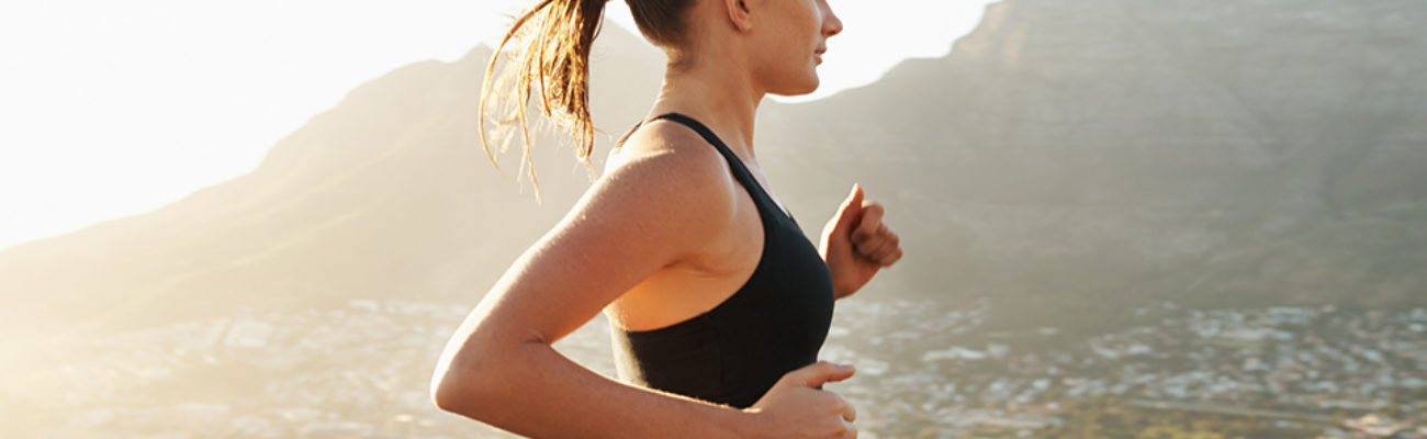 Woman running in the morning