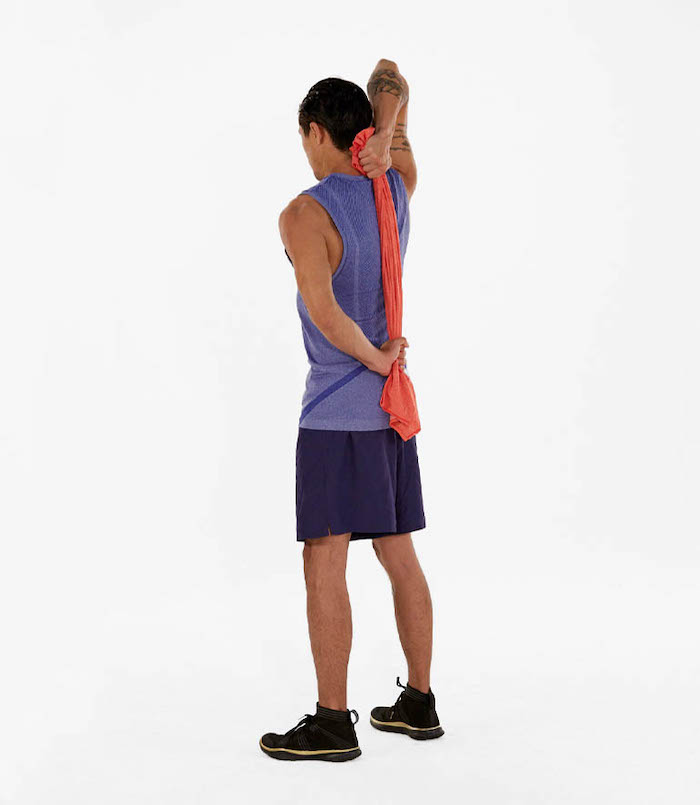 Standing Triceps Stretch Exercise Demonstration