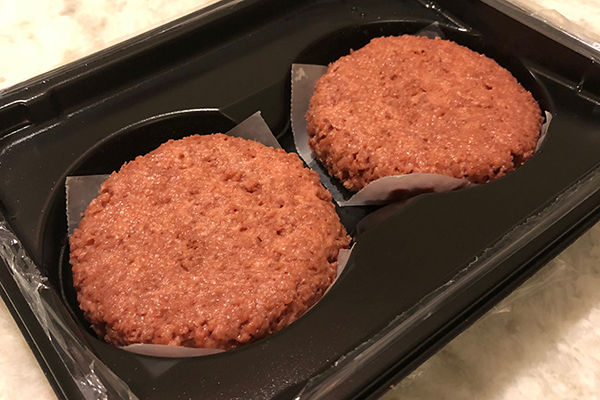 Beyond Meat burgers in package