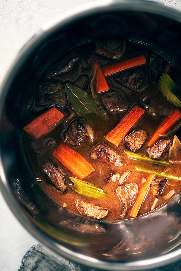 This Instant Pot Beef Stew recipe makes a rich, savory beef that cooks up in about 40 minutes featuring low-sodium beef broth, fresh veggies, and lean beef.