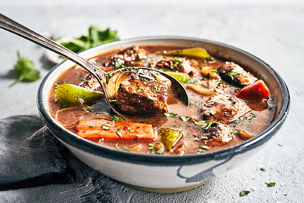 This Instant Pot Beef Stew recipe makes a rich, savory beef that cooks up in about 40 minutes featuring low-sodium beef broth, fresh veggies, and lean beef.