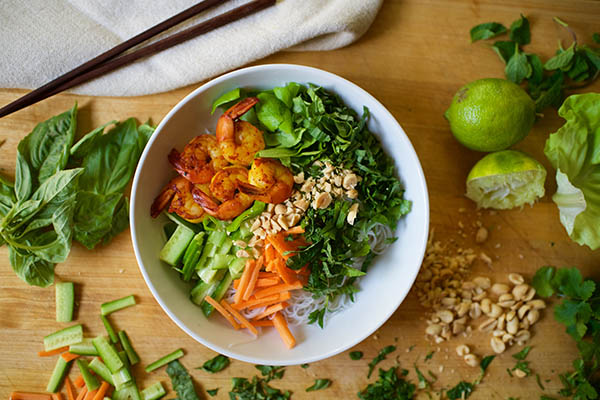 2B Lunch Recipes - Shrimp Noodle Bowl