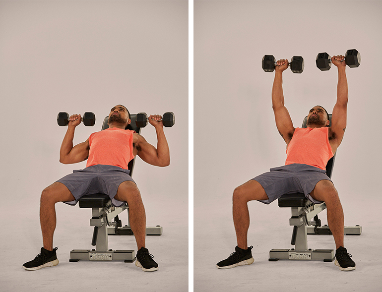 Incline Dumbbell Bench Press - Chest Exercise for Gym 