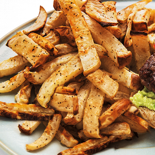 Baked turnip fries