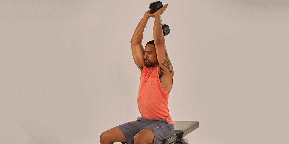one arm dumbbell extension