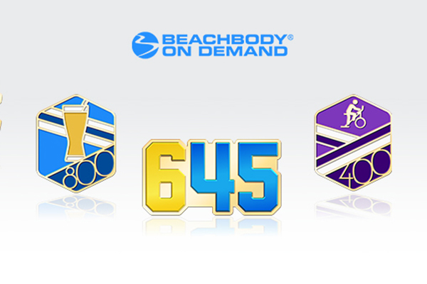 Images of virtual badges on Beachbody On Demand