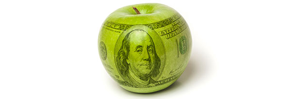 granny smith apple 100 dollar bill