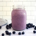 Blueberry Yogurt smoothie on a counter