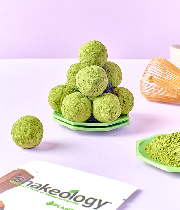 Chocolate Matcha Vegan Energy Balls