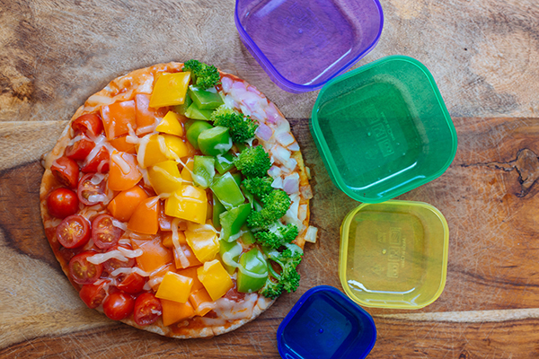 Rainbow Flatbread Pizza