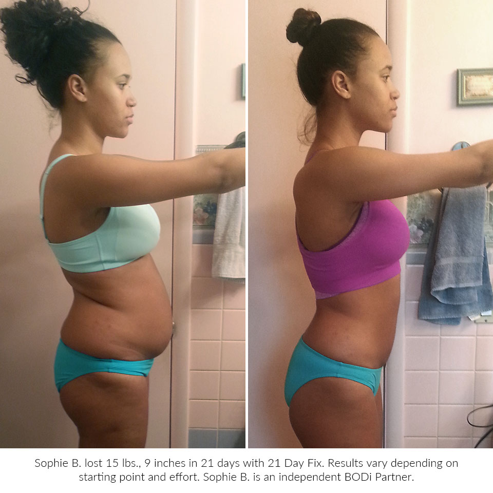 21 day fix results before after sophie b