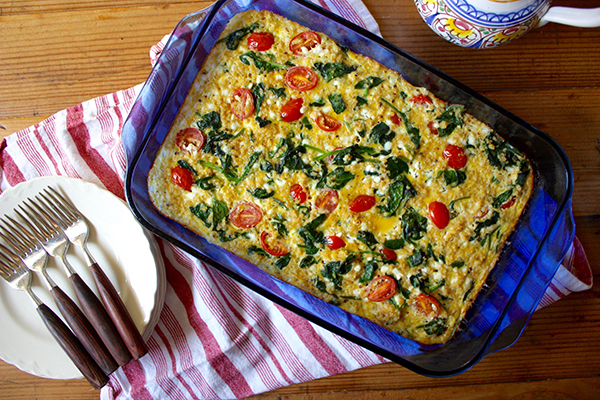 Spinach Tomato Quinoa Casserole