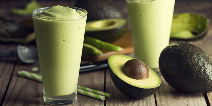 Licuado Verde de Menta y Aguacate