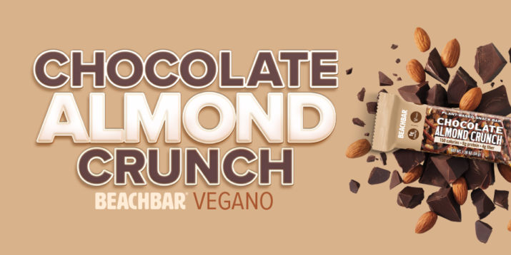 BEACHBAR a Base de Plantas de Chocolate Almond Crunch