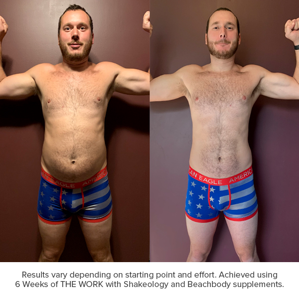 6 Weeks of THE WORK before and after photo