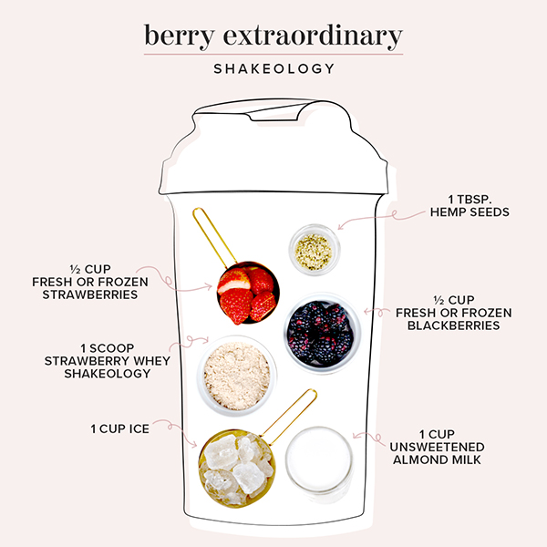 berry shakeology ingredients in shaker cup