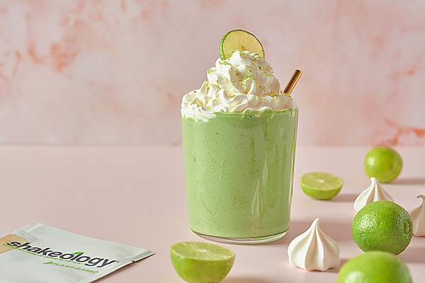 Coconut Key Lime Pie Smoothie in a glass