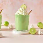 Coconut Key Lime Pie Smoothie in glasses