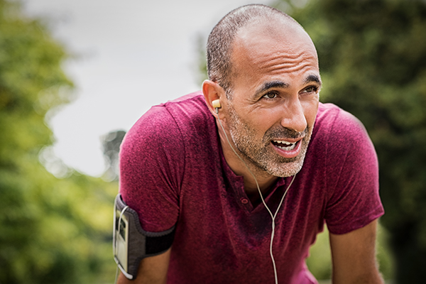 Man sweating after run