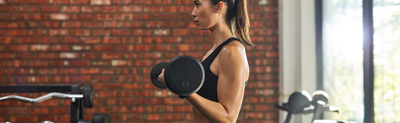 Woman lifting barbell