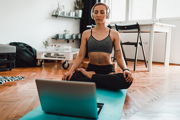 Woman meditating