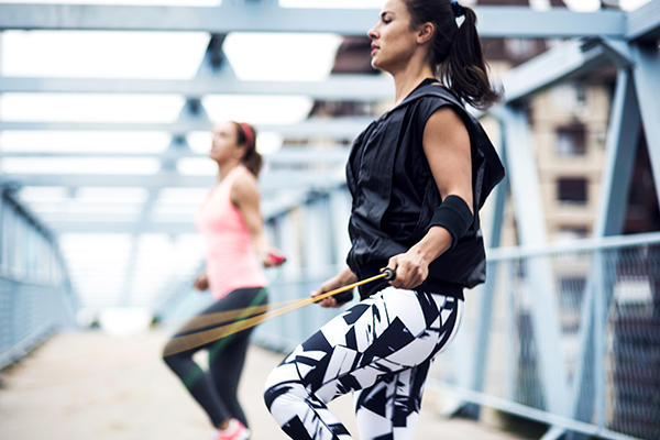 Women jumping rope