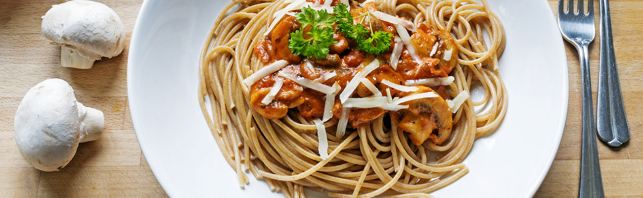 whole-wheat pasta on a plate