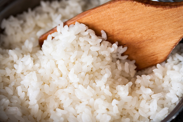 White rice in rice cooker