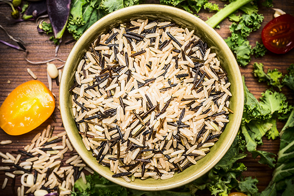 Wild rice in bowl