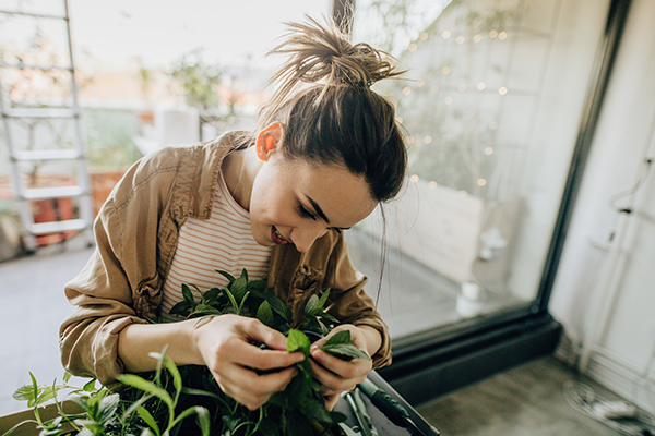 Woman gardening