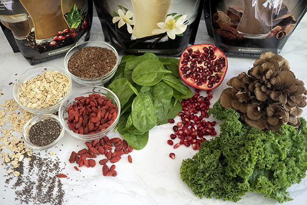 Shakeology ingredients on the counter