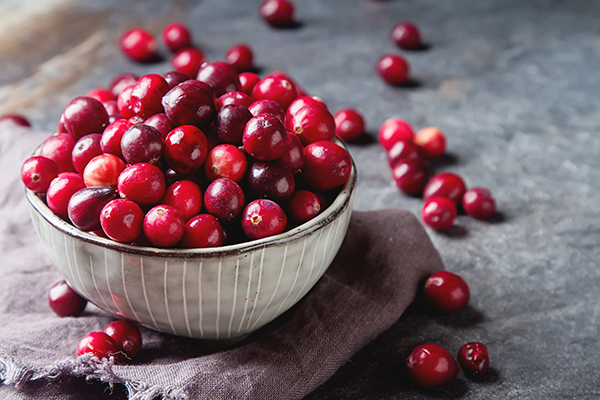 Cranberries in a bowl