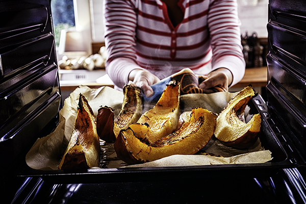 Preparing Pumpkins for Roasting in the Oven