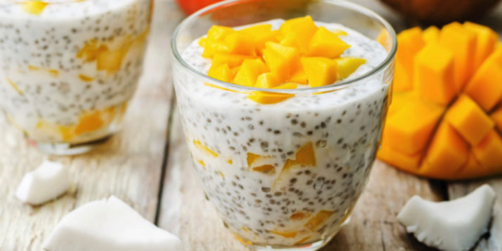 Pudín de Chía de Coco y Mango
