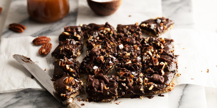 Salted Chocolate Maple Pecan Bars
