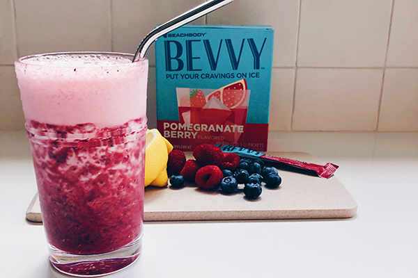 Very Berry Bevvy Spritzer in a glass