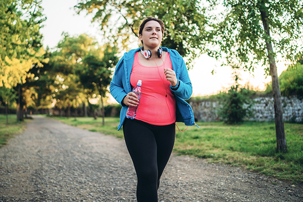 Woman walking for exercise