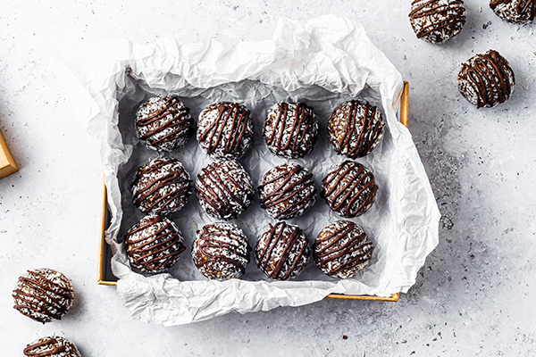 Chocolate, Almond & Coconut Cookies in a gift box