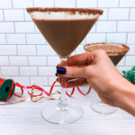 Peppermint-Mocha-Shakeology shake in martini glasses