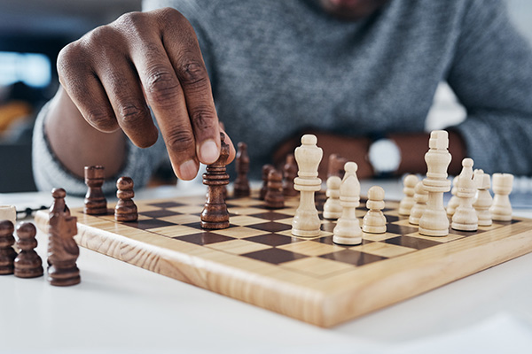 Man playing chess