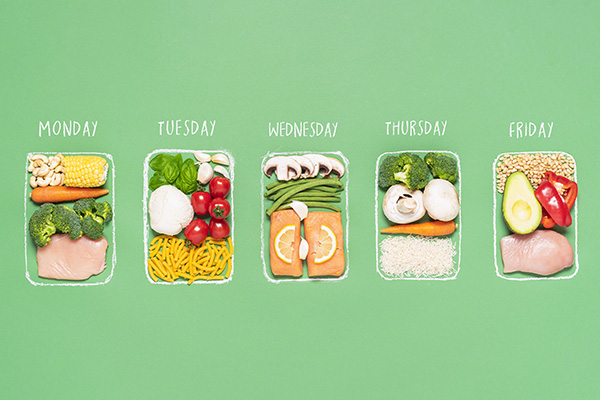 Meal plan for a week illustration