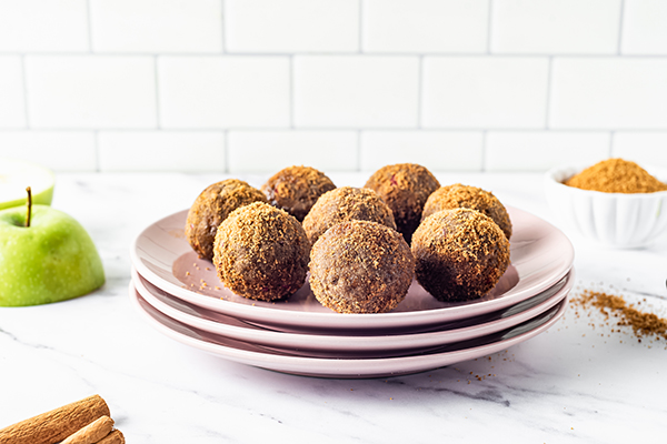 Apple Cider Donut Balls on a plate