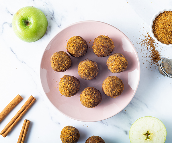 Overhead shot of Apple Cider Donut Balls