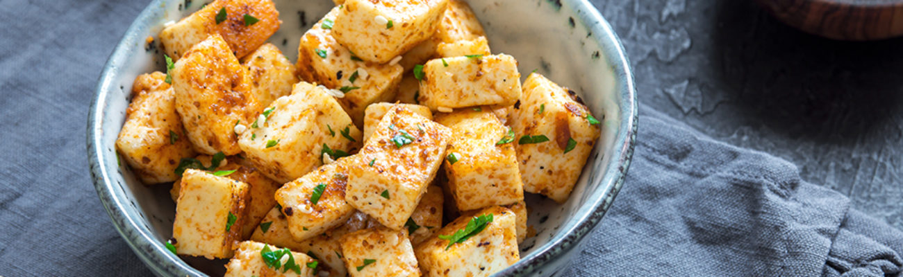 Bowl of stir-fry tofu