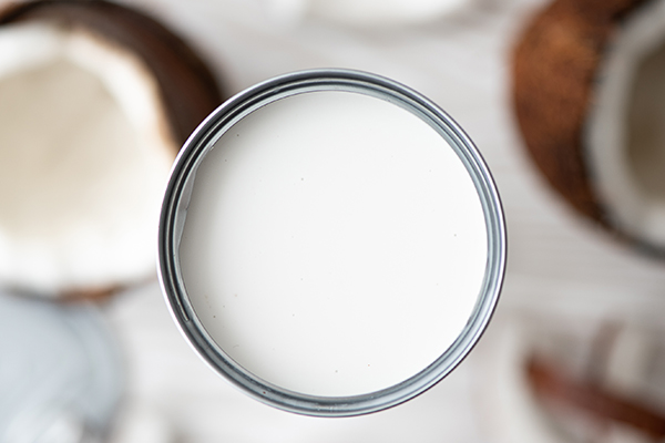 Coconut milk in a can